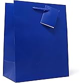allgala Gift Bags, 12 Pack Durable 9x7x4 Inch Medium Size Dark Blue Gift Bags with Handles for Birthday, Wedding, Party Supplies, Baby Shower, Holidays, Chirstmas