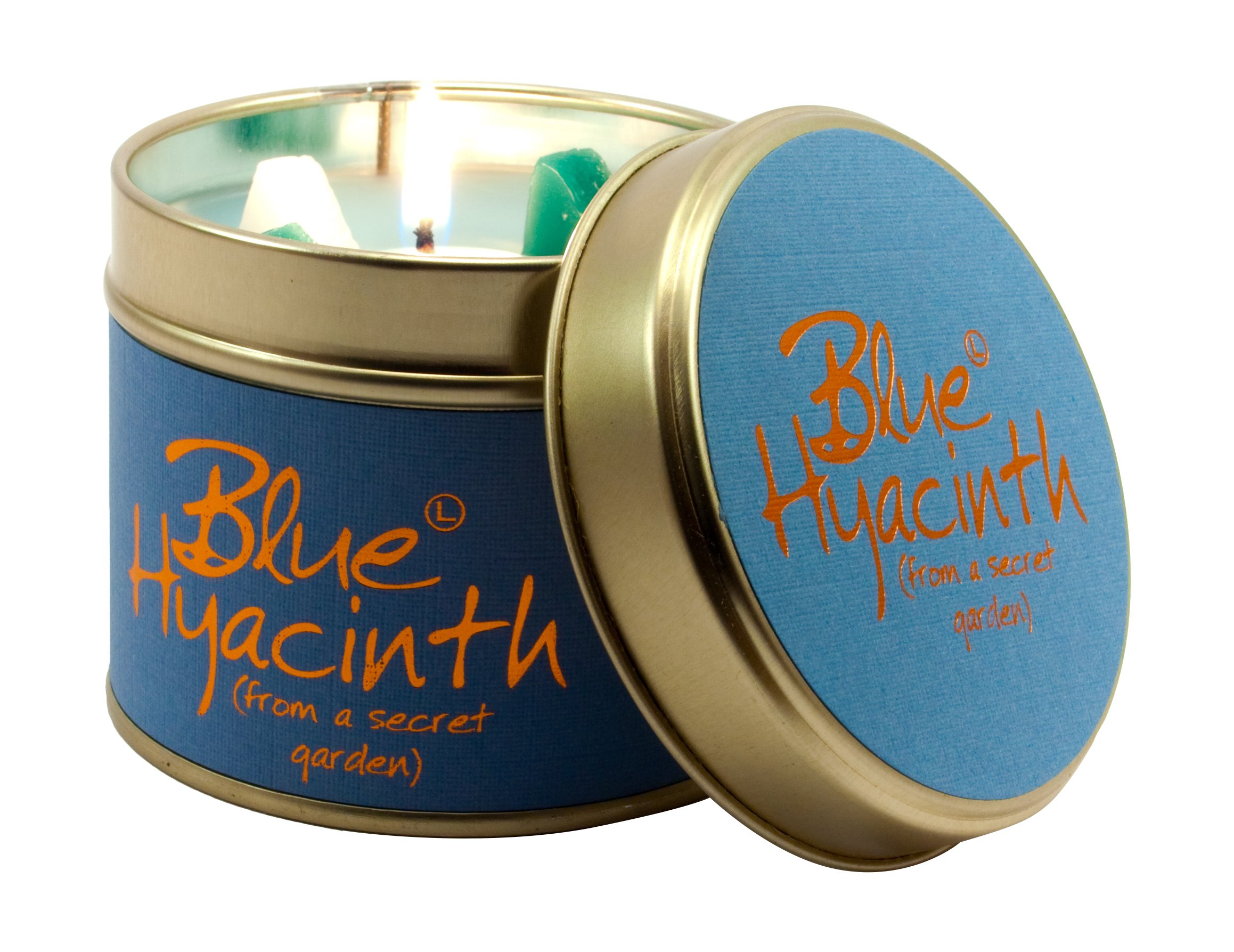 Lily-Flame Hyacinth Tin, Blue