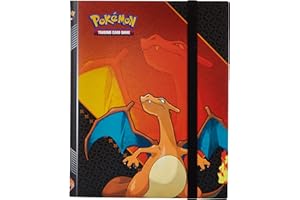Ultra Pro - Pokemon: Charizard 9-Pocket Full-View PRO Binder Red, Trading Card Collector's Album Display Binder Protection Solution