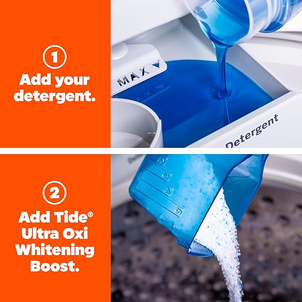 TIDE ULTRA OXI WHITENING BOOST, ALL IN ONE LAUNDRY BOOSTER, COLOR SAFE WHITENING, STAIN AND ODOR FIGHTER, 66 LOADS, 57 OZ