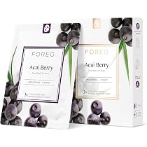 FOREO UFO Acai Berry, mascarilla facial activa para piel seca y ...