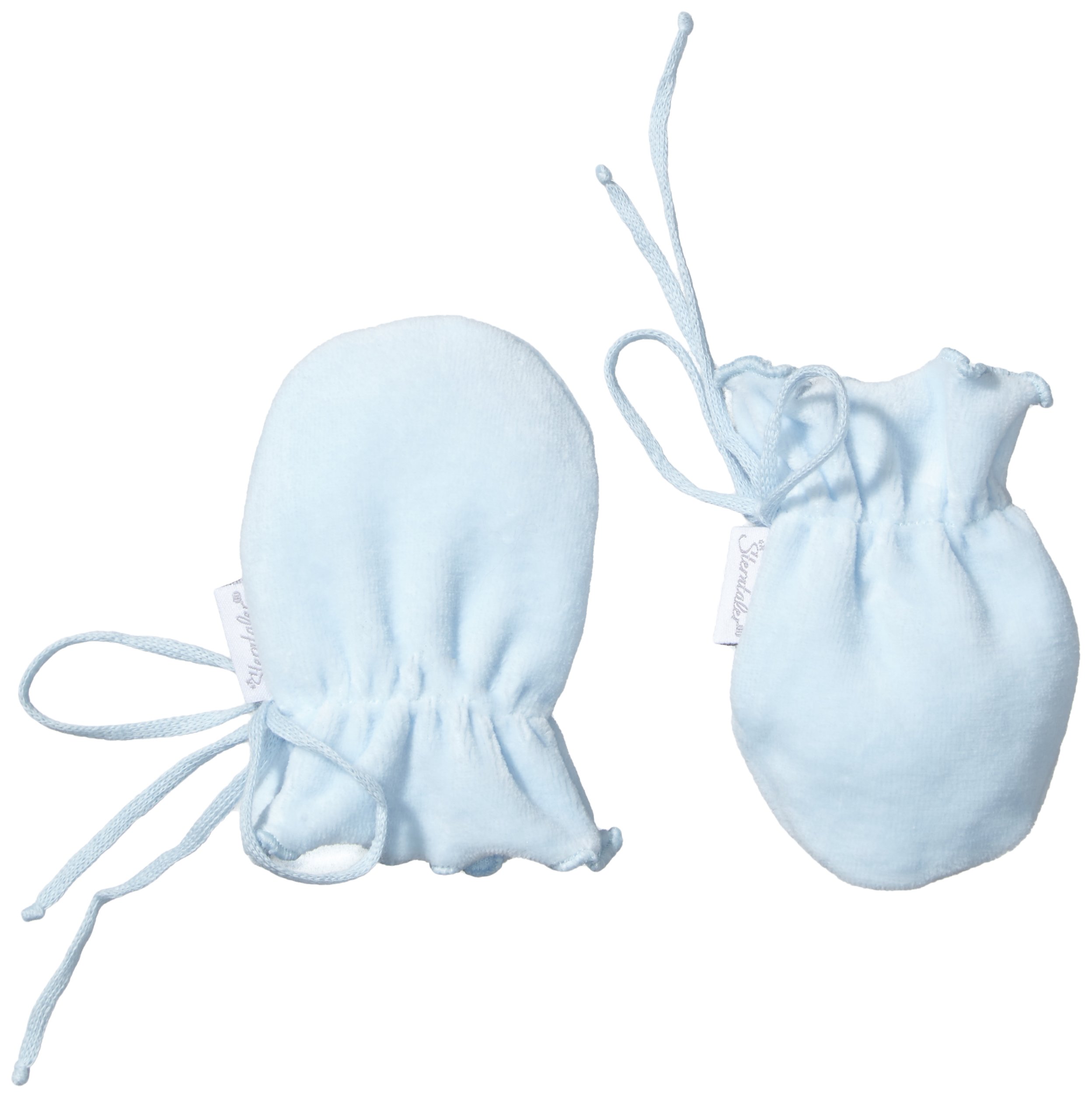 Sterntaler Baby Boys Scratch Mittens In Soft Velour For Babies, Age: 0-6 Months, Size: 0, Blue Mittens, Blue (Bleu 313), One Size (Manufacturer Size: 0)