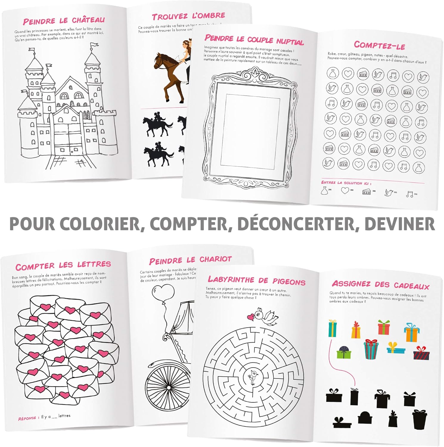 Weddng Livre De Coloriage De Mariage Pour Enfants Dina5 28 Pages Coloriage Puzzles Concus Avec Amour Jeu Enfant Cadeau Mariage 6 Livres A Colorier 6 Crayons De Couleur Amazon Fr Jeux Et Jouets