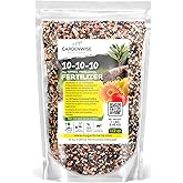 10-10-10 Plant Fertilizer Slow Release - 10 10 10 All Purpose Granular Garden Fertilizer for Vegetables, Tomato, Arborvitae, Shrubs, Rose, Flowers, Fruit, Fig Trees (1/2 Quart)