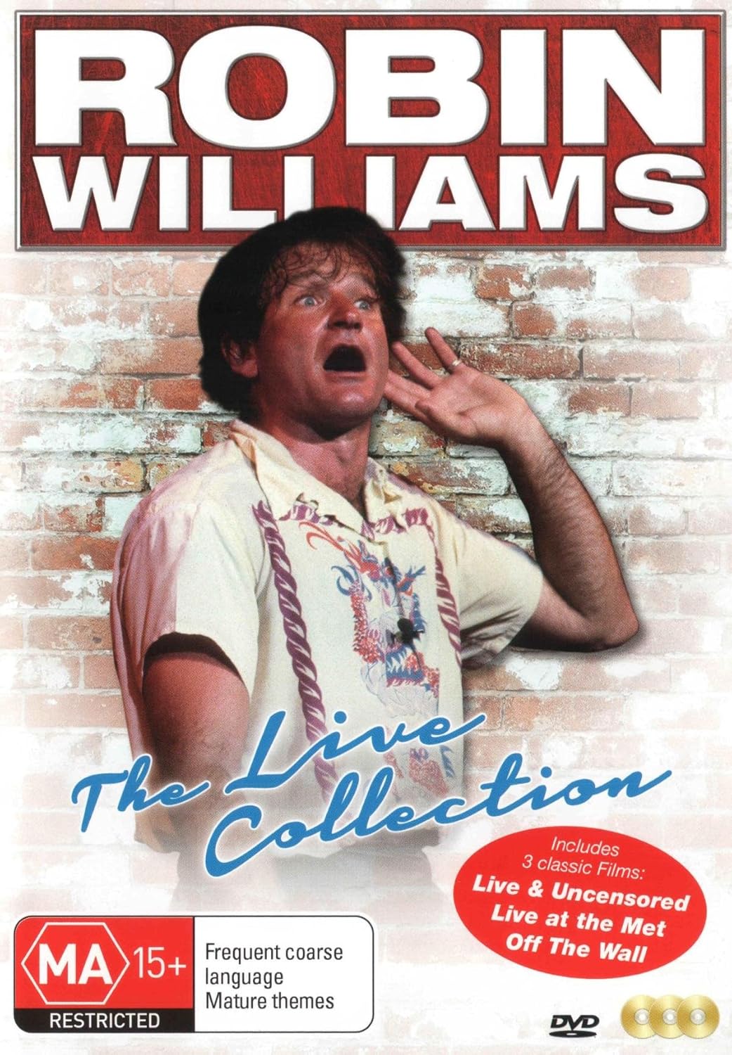 Robin Williams Stand Up Live Collection Includes Off The Wall 1978 Live And Uncensored Aka An Evening With Robin Williams 1982 And Live At The Met 1986 Dvd Amazon Co Uk