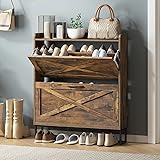 Maupvit Shoe Storage Cabinet with 2 Flip