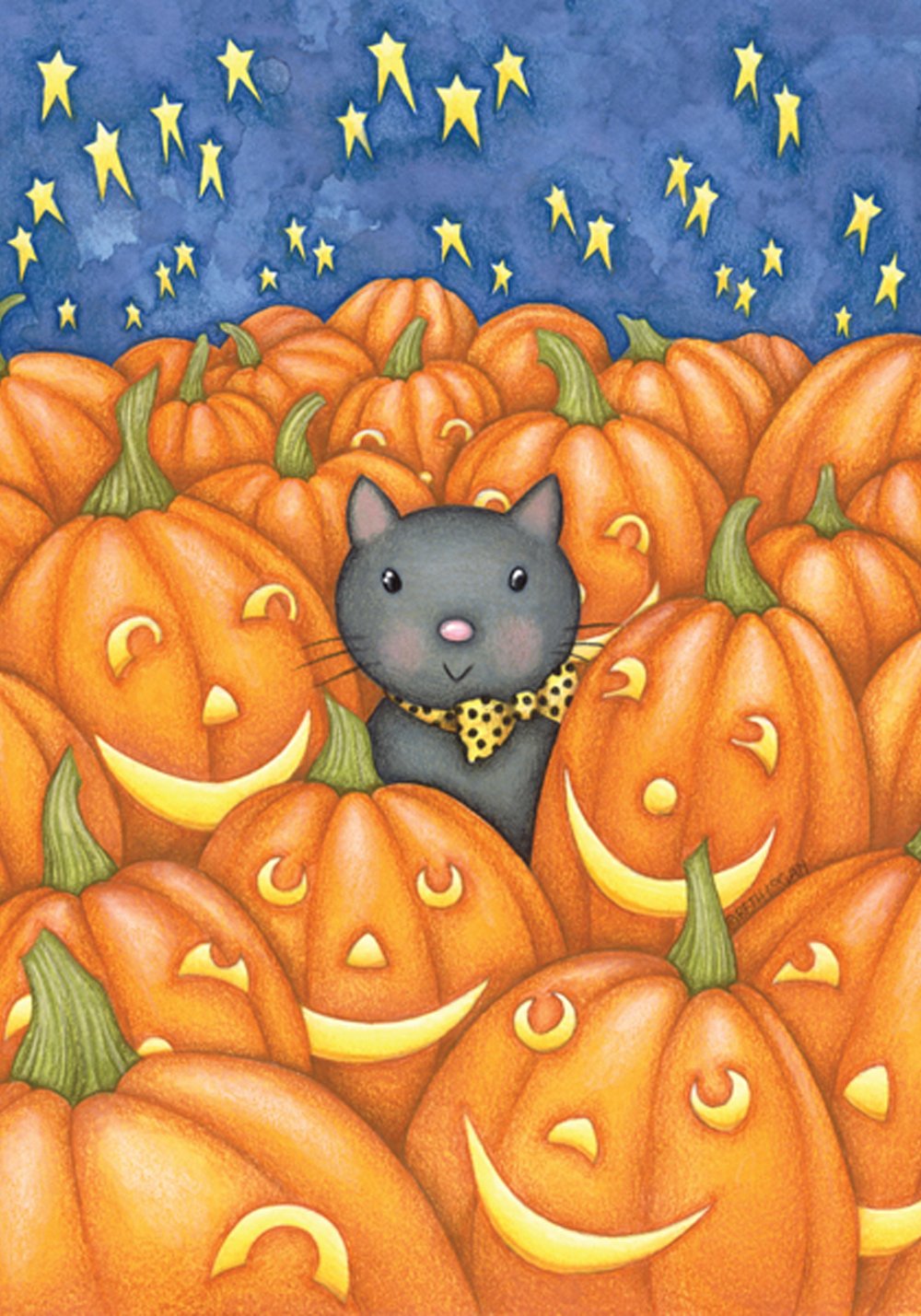 Best Black Cat Halloween Garden Flag