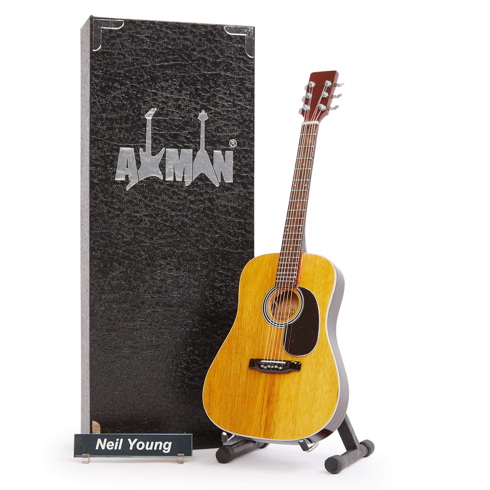 Axman Neil Young: Old Hank Guitar - Miniature Guitar Replica - Yellow - Display Item