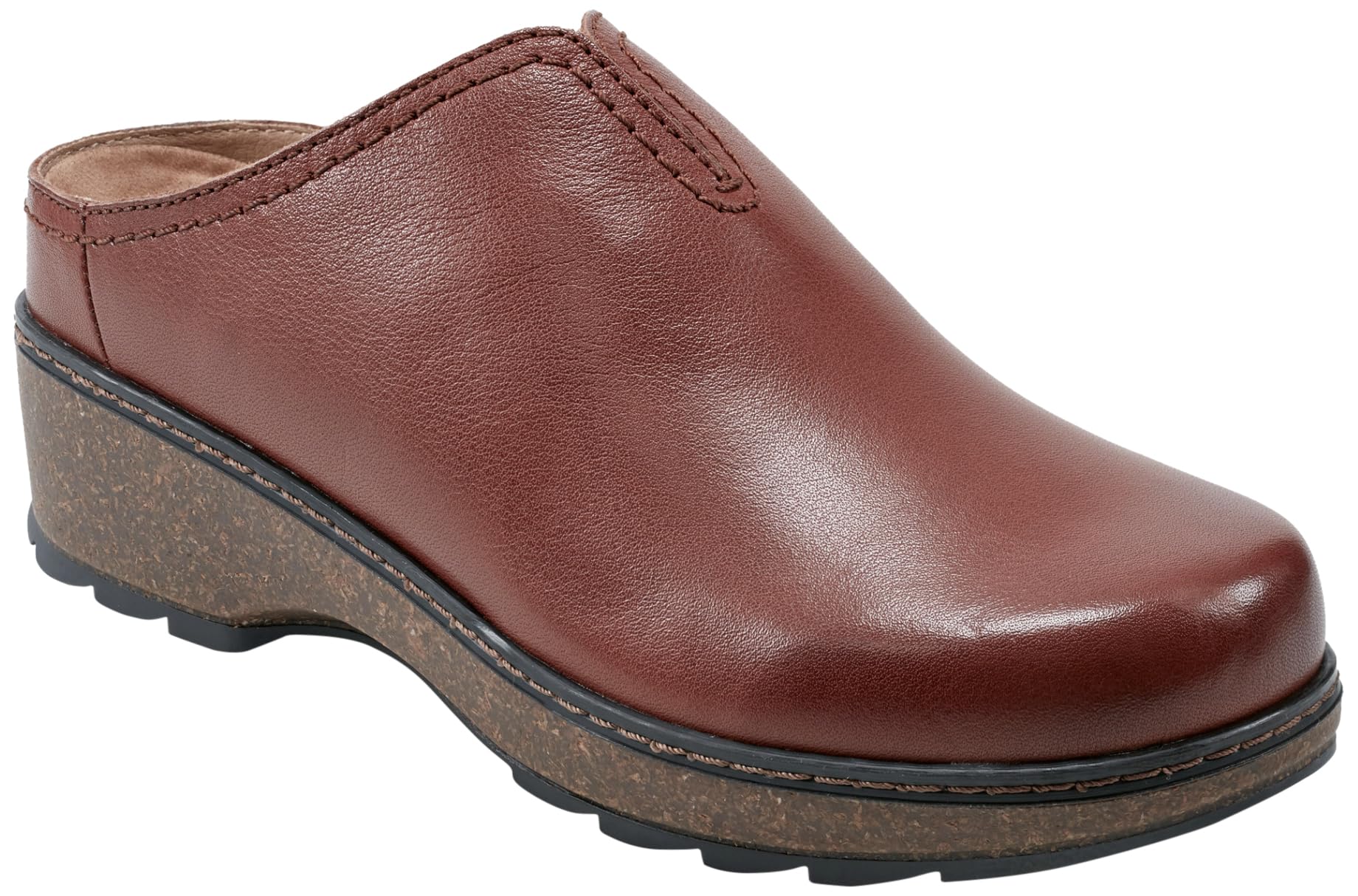 Earth Footwear, Kolia Round Toe Slip-on Casual Heeled Mules, Medium Brown 210, 6.5 W