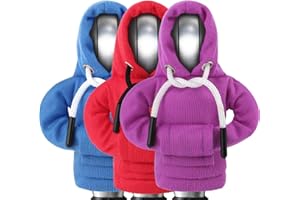 ZHSMS Gear Shift Hoodie, Upgraded Universal Hoodie Car Gear Shift Cover, Funny Shifter Hoodie, 5.9 Inch Car Shifter Stick Protector Decoration(Red/Blue/Purple)