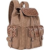 Montana West Wrangler Backpack Purse for Women Men Western Backpack Floral Tooled Travel Bags