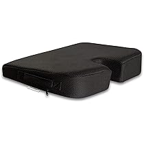 Large Medium-Firm Wellness Seat Cushion - Tailbone Relief For Office, Car & Home, Non-Slip Cover