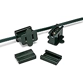 HLO Lighting Female Green Inline Pass Through Slip Plug | SPT-1, 10 Amps, Customizable Zip Plug for Professional Christmas Li