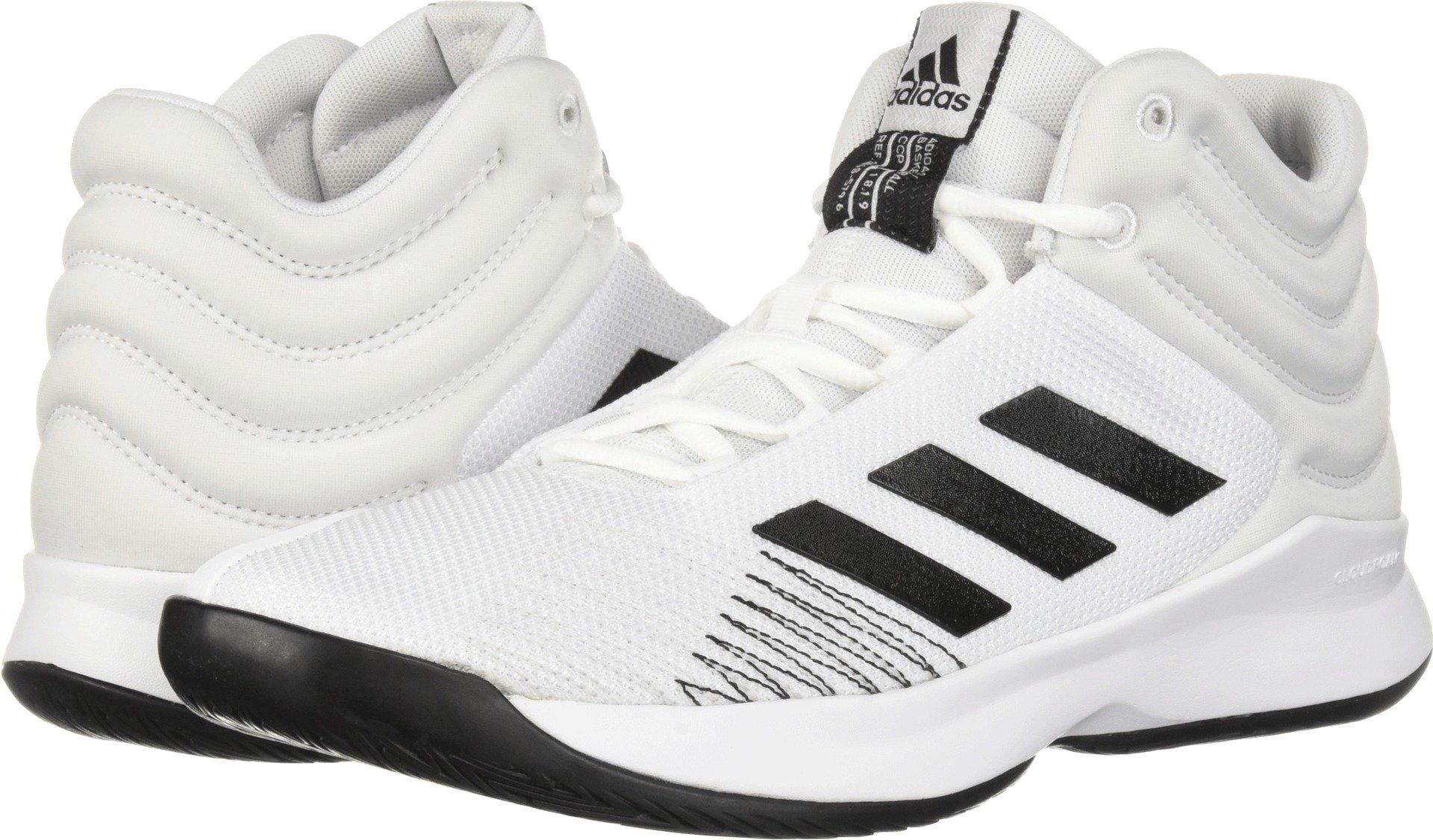 Adidas Men's Pro Spark 2018 Basketball Shoe, White/Black/Grey, M