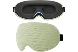 Gritin 100% Blackout Sleep Eye Mask for Side Sleeper Men Women, Zero Eye Pressure 3D Contoured Cup and Eyelash Friendly Sleep