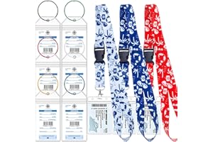 MAGITATI 6 Pcs MSC Cruise Luggage Tag Holders with 3 Pcs Cruise Lanyard, Zip Seal Clear Luggage Tag Holder with Cruise Lanyard and ID Badge Card Holder for MSC & Carnival Cruises Ships Key Cards 2026-2027