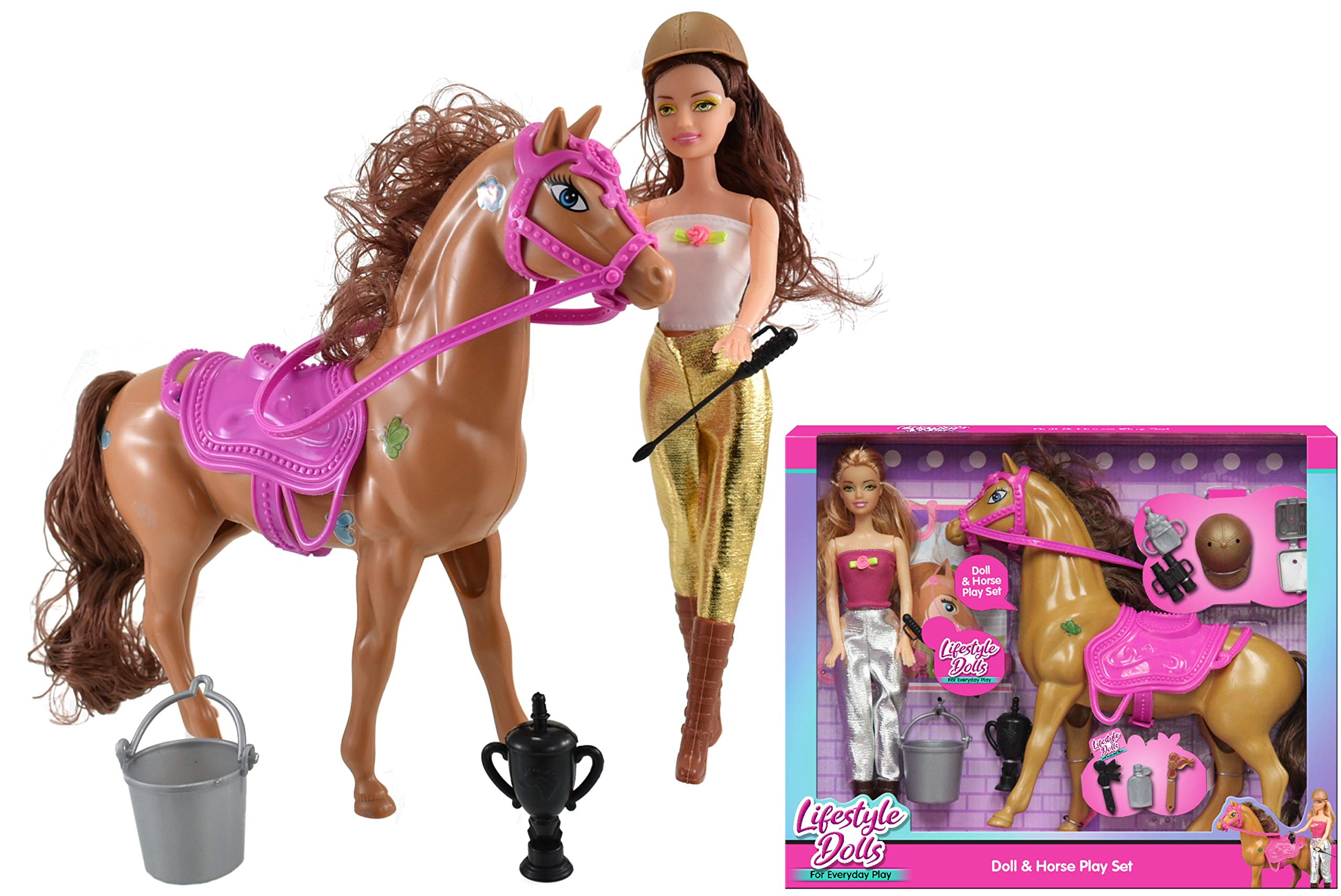 KandyToys Toy Doll & Horse Playset | Includes Doll, Horse and Accessories | Toys For Kids