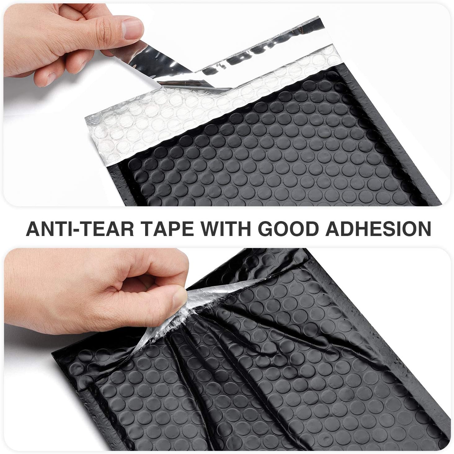 Switory 50pcs Padded Envelopes A5 Bubble Mailers Packaging Bags 6x10In Jiffy Bags Envelopes Bubble Wrap Poly Mailers Mailing Bags15.3cmx22.9cm (Black) - Image 4