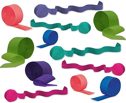 Amazon Com Bright Party Crepe Paper Streamers Decorations Bundle