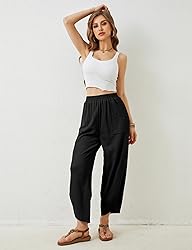 Xiaoxuemeng Womens Baggy Wide Leg Pants Casual