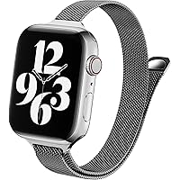Slim Metal Watch Band Compatible with Apple Watch Bands 38/40/42/44mm for Women/Men, Small Thin Narrow Milanese Loop…