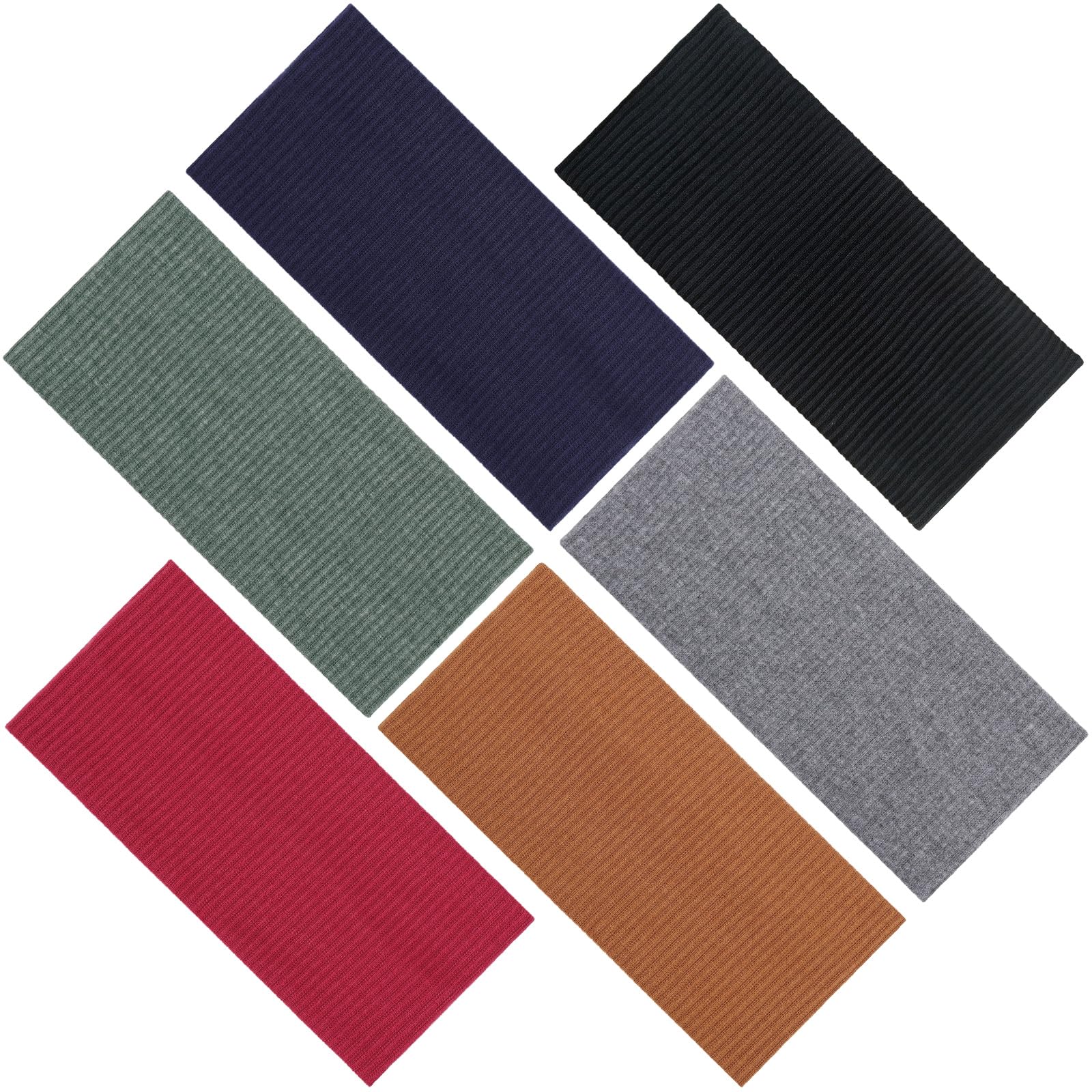 Photo 1 of 6 Packs Boho Wide Headbands for Women Non Slip Knitted Fashion Headband Thick Hairbands Workout Outdoor Yoga Sports Hair Accessories (Black, Caramel, Dark Gray, Red, Navy Blue, Dark Green)