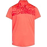 adidas Boy's Ottoman Printed Polo Shirt, Pure Ruby/Lucid Red, X-Small