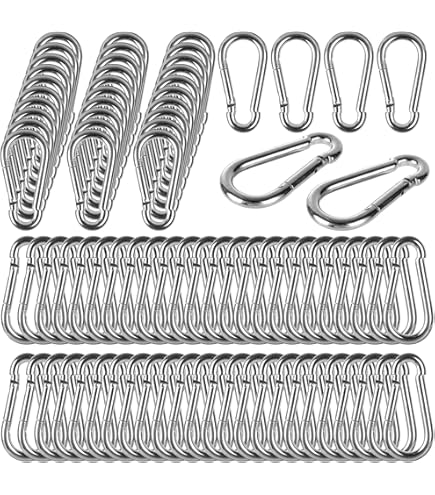 Amazon.com: 60Pcs Stainless Steel Carabiner Clip Spring-Snap Hook