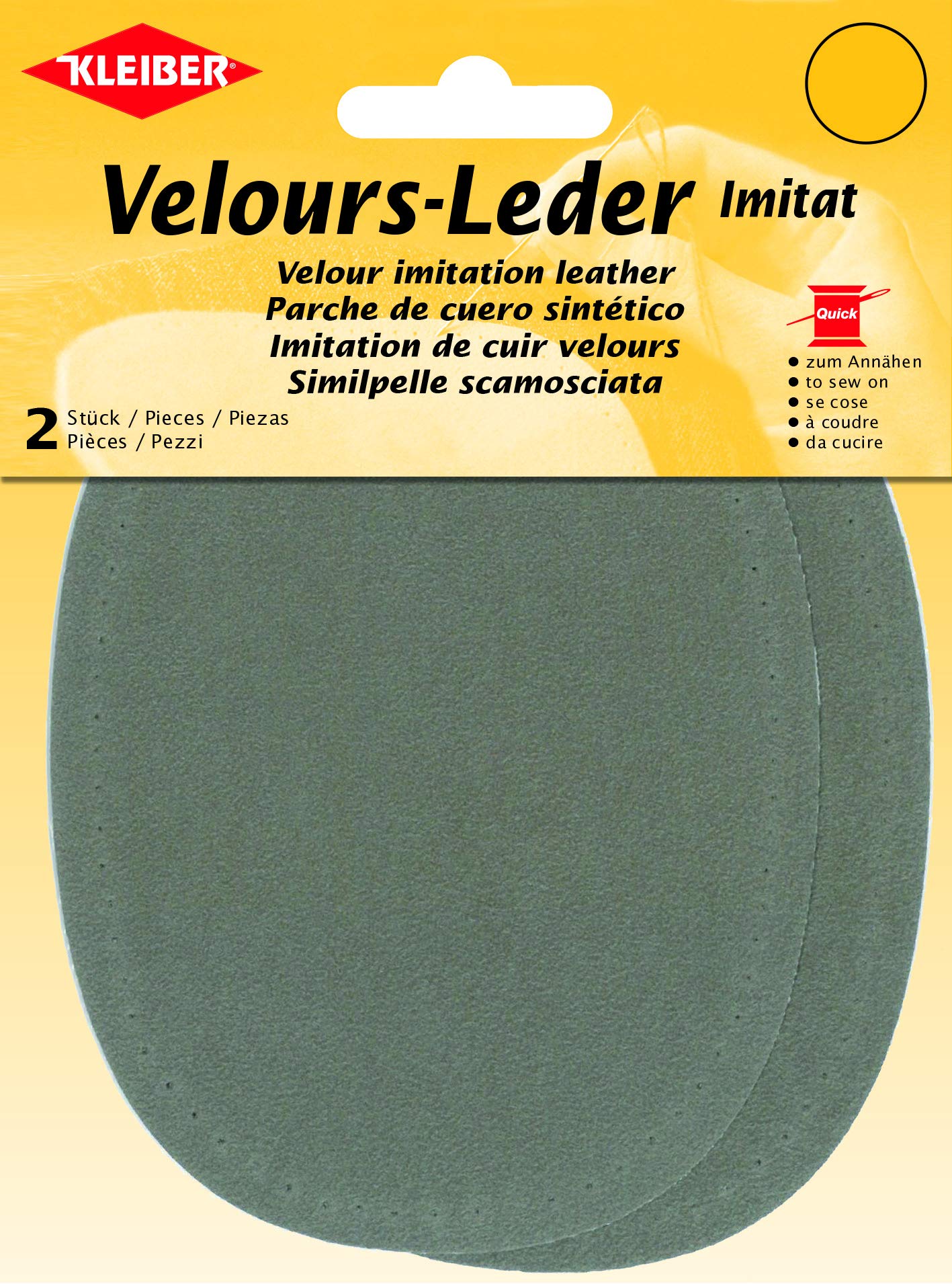 Kleiber 12.5 x 10 cm Imitation Suede Leather Sew on Knee/Elbow Patches Oval, Taupe