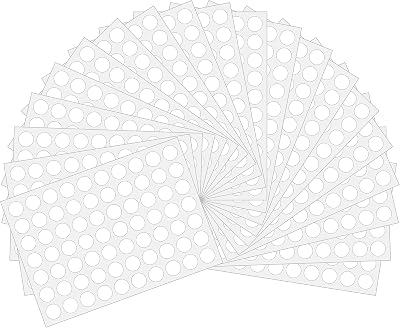 HYBSK Hylabelest 10mm White Round Sticker Labels 1400 20 Sheets