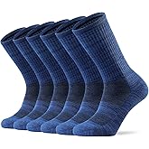 Ortis Men's Extra-Fine Merino Wool Cushioned Crew Socks with Light Weight Moisture Control Comfy for Men Outdoor Hiking Hiker