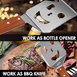 Steven-Bull S 7 in 1 BBQ Spatula with Scraper 17 Inch Heavy Duty Grilling Tool view 4