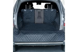 PETICON SUV Cargo Liner for Dogs with Mesh Window, Waterproof Pet Cargo Cover Dog Seat Mat for SUVs Sedans Vans with Bumper Flap Protector, Non-Slip, Large Size Universal Fit