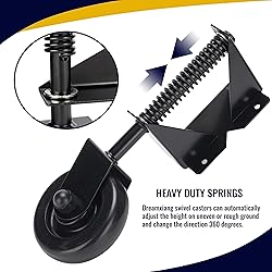 Gate Wheel Spring-Loaded Gate Caster Kit for Wooden