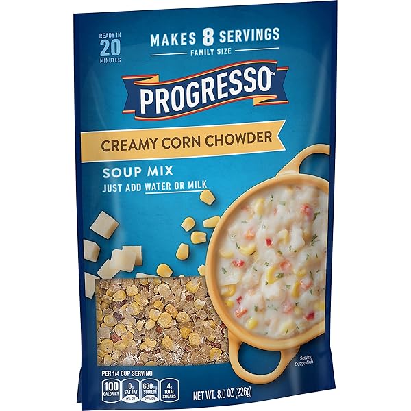 PROGRESSO CREAMY CORN CHOWDER DRY SOUP MIX, FAMILY SIZE, 8 OZ.