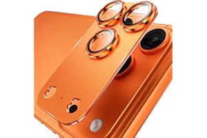 YWXTW Designed for iPhone 17 Pro Max Camera Lens Protector, [1:1 Perfect Fit] Full Coverage Matte Metal Tempered Glass Camera Screen Cover Accessories, Case Friendly (Cosmic Orange, iPhone 17 Pro Max)