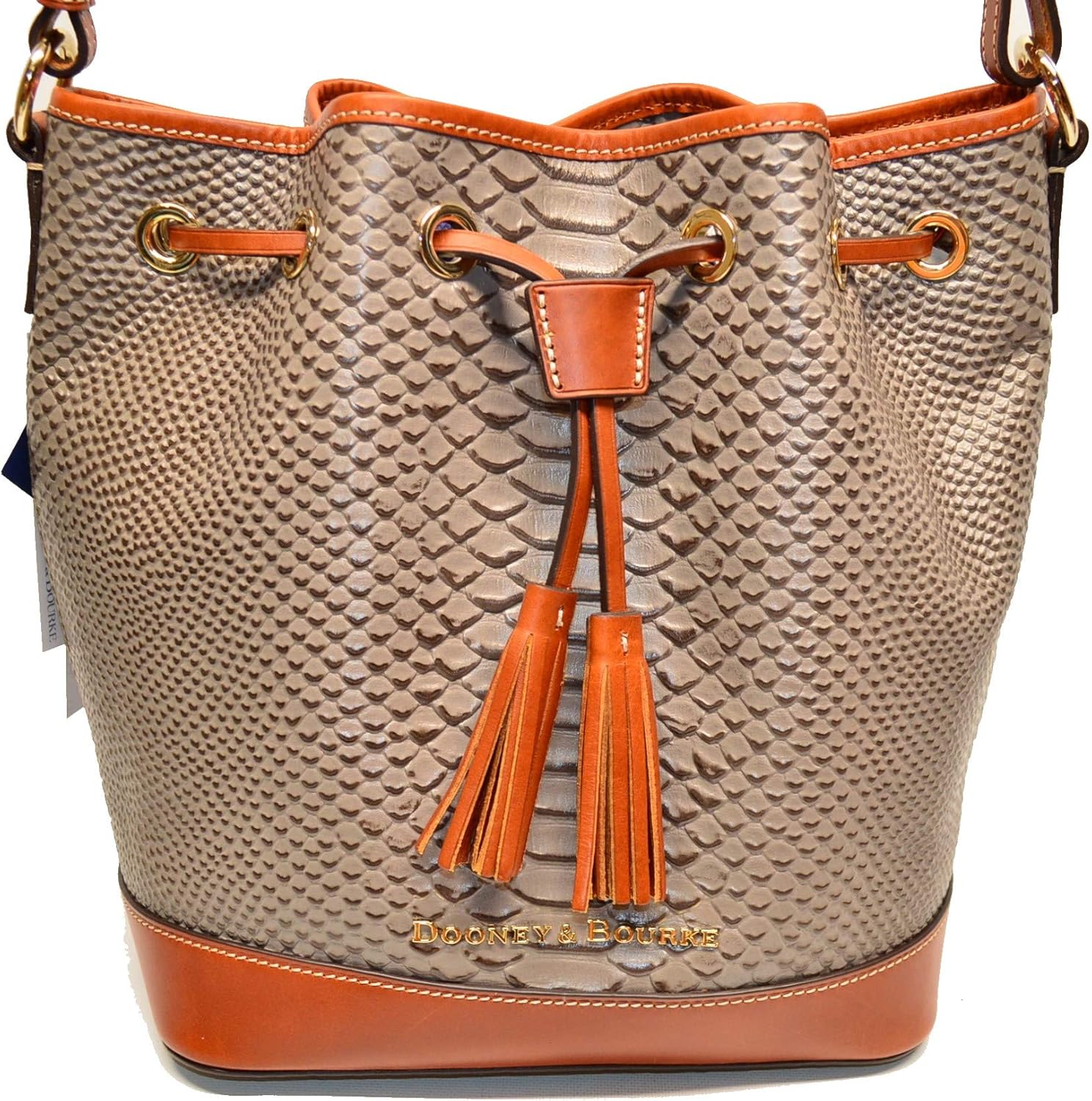 dooney bourke drawstring leather shoulder bag