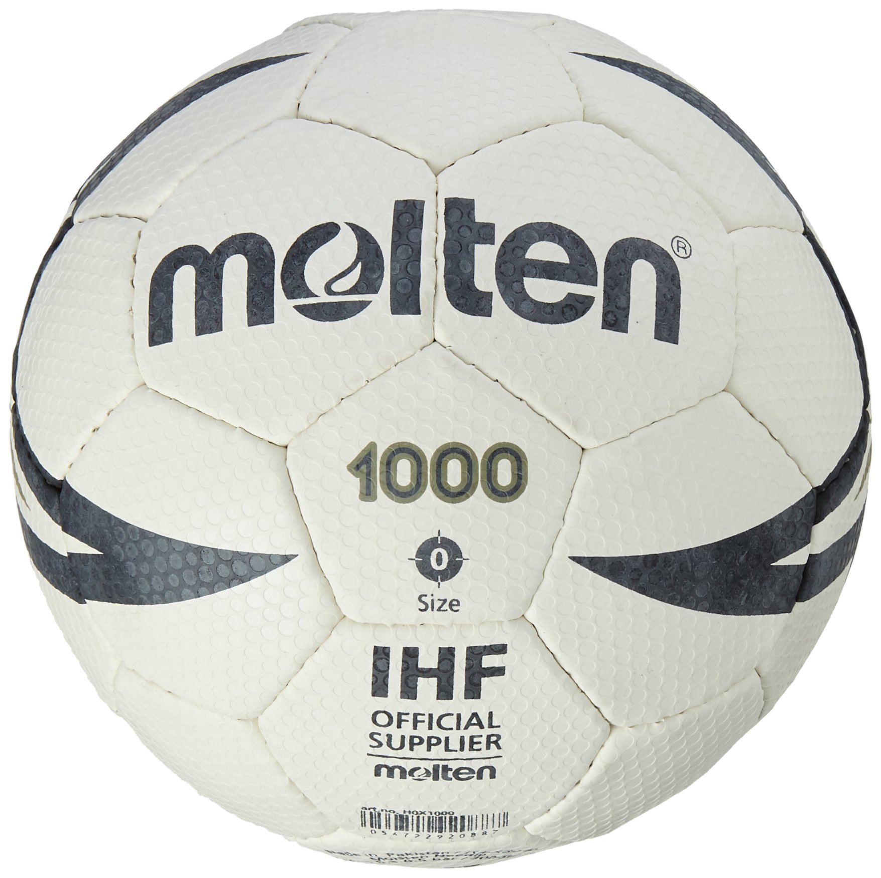 Molten IHF Approved Club/School Handball - White/Black, Size 0, Nicht zutreffend
