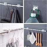 Bohoray 4Pcs Self Adhesive Curtain Rod Bracket White 22mm Groove No Drill view 7