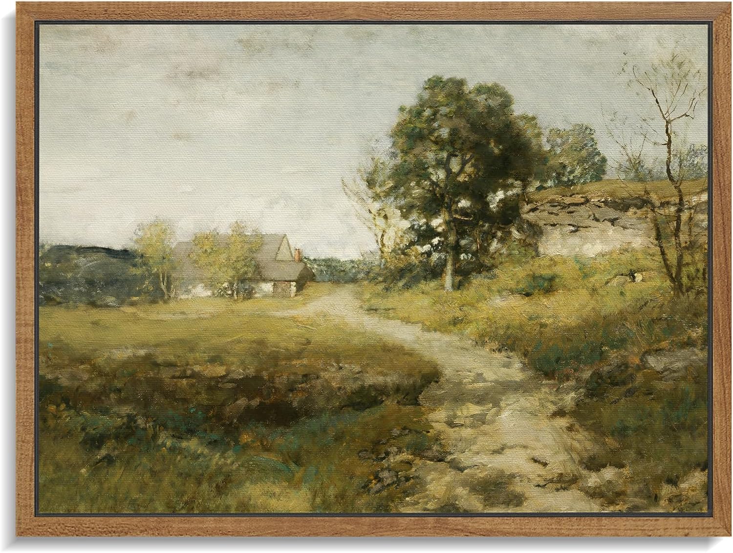 Paintings - LITIVY Cottage Oil Painting Framed Canvas Wall Art for Farmhouse Home Decor Rustic Vintage Boho Wall Art Ready to Hang Pictures for Home Kitchen Wall Decor(12