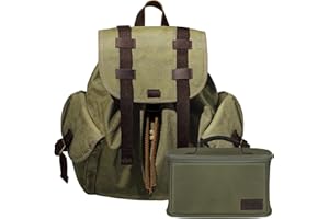 TARION Canvas Everyday Camera Backpack: Casual Daypack Backpack with Detachable Camera Insert Bag Lightweight Vintage Michael