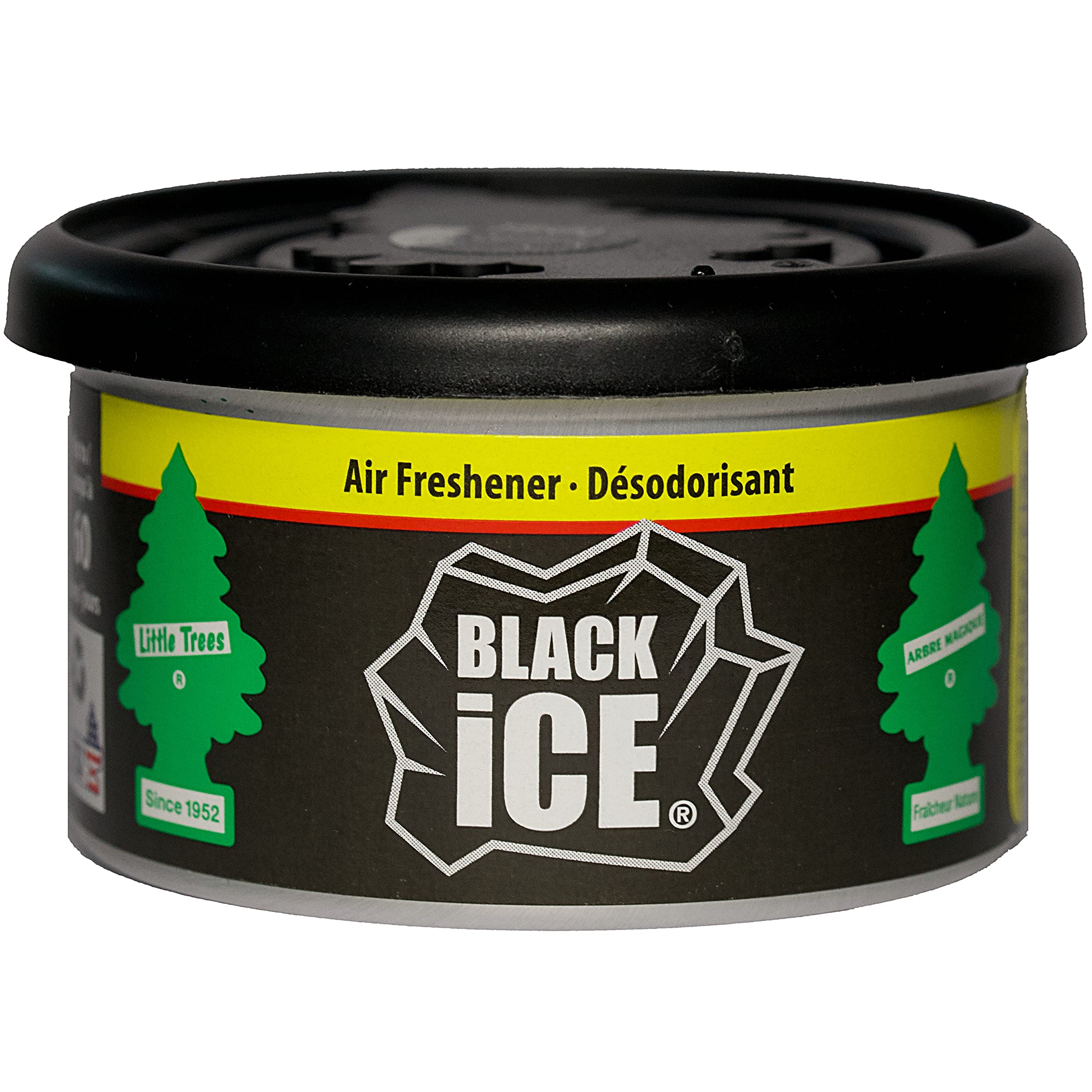 Little Trees Air Freshener Fiber Can LTFC724 Black Ice Fragrance For Car Home Boat Caravan - Single Pack