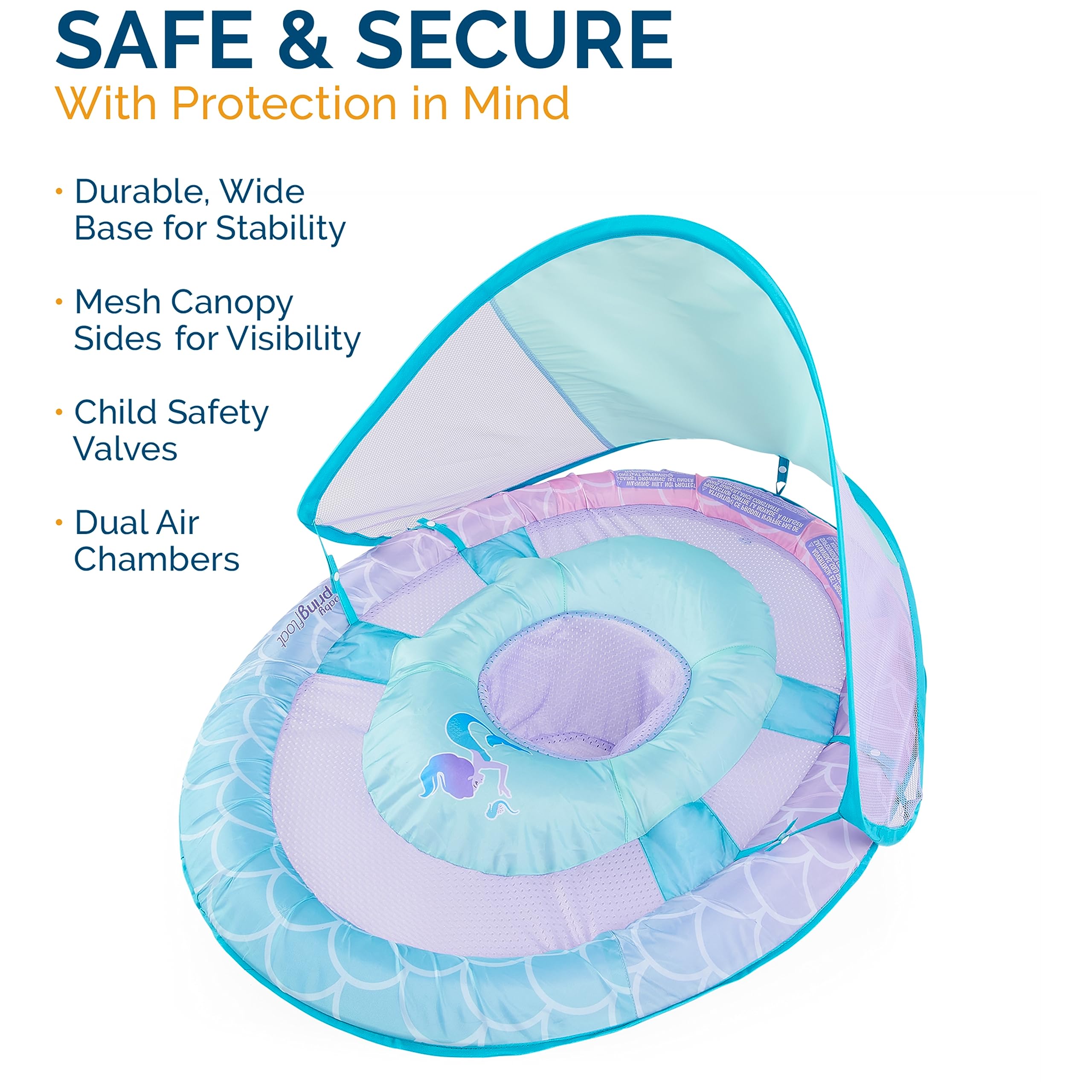 Swimways Sun Canopy Inflatable Baby Spring Float for Kids 9-24 Months