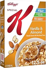 Kellogg's Special K Breakfast Cereal, Fiber Cereal, Family Breakfast, Vanilla and Almond, 12.5oz Box (1 Box)