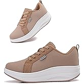 Oude Womens Walking Sneakers Comfy | Platform Shoes for Women Fashion | Stylish Standing All Day Rocker Bottom