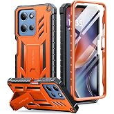 FNTCASE for Moto G 2026 Phone Case, G 2025 Case, Motorola G Play 2026 Cover | Built-in Screen Protector, Rugged Kickstand, 20FT Military-Grade Drop Protection, Matte Textured, Heavy Duty Shockproof