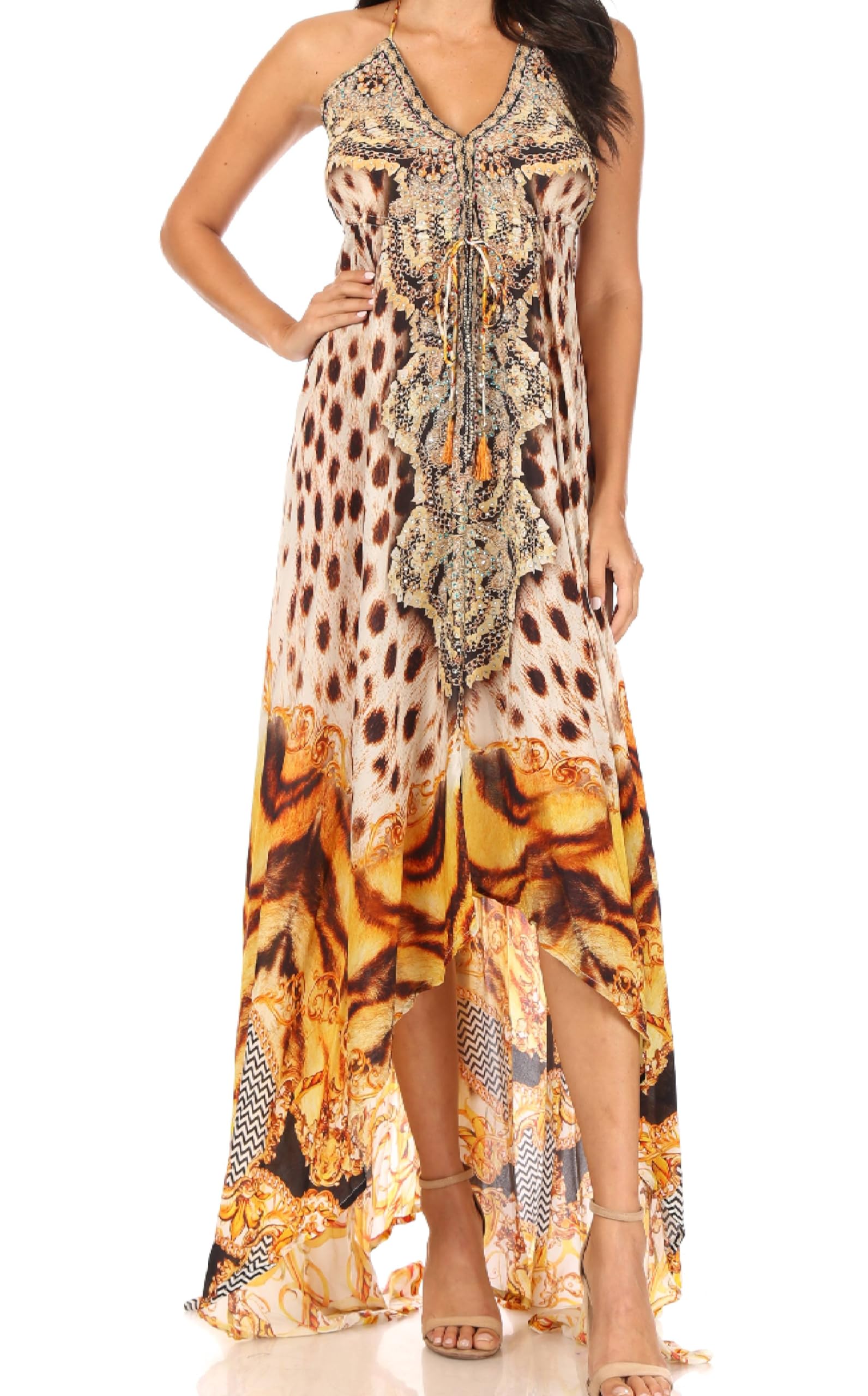 Sakkas 1817 - Lizi Womens Maxi High-Low Halter