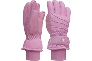 N'Ice Caps Kids Waterproof Winter Thinsulate Warm Gloves (3-4 Years, Light Pink)