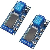 Yuuhseel 2Pcs 1-Channel Time Delay Relay Module XY-LJ02 Cycle Trigger Delay Timer Switch with LCD Display