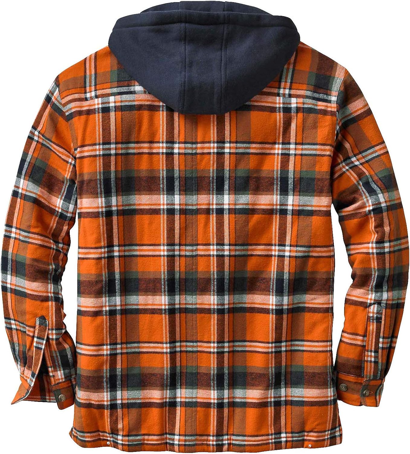 Legendary Whitetails Men's Maplewood Hooded Flannel Shirt Jacket: Clothing